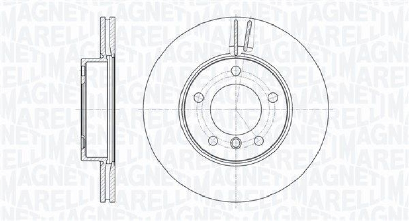 2x MAGNETI MARELLI Bremsscheibe