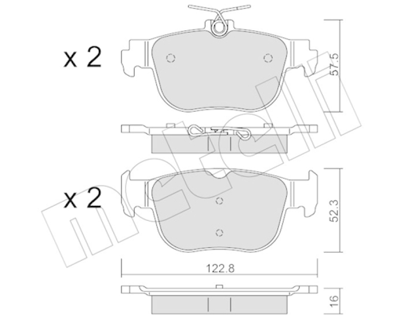 METELLI Bremsbelagsatz, Scheibenbremse