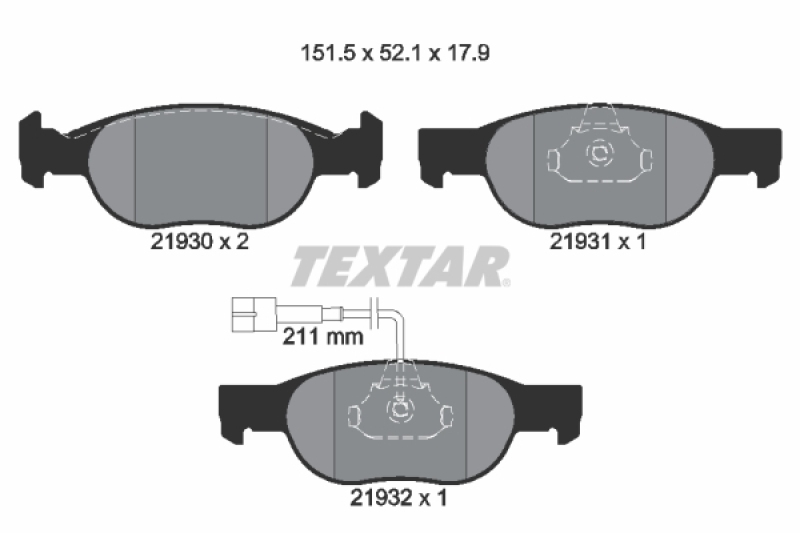 TEXTAR Brake Pad Set, disc brake Q+