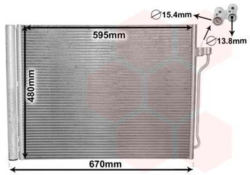 VAN WEZEL Condenser, air conditioning