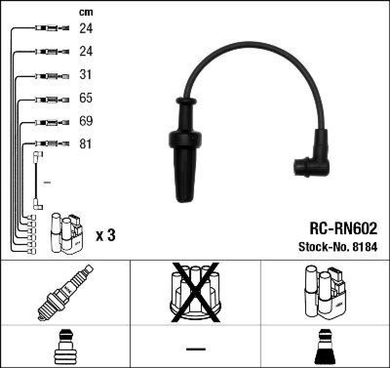 NGK Ignition Cable Kit