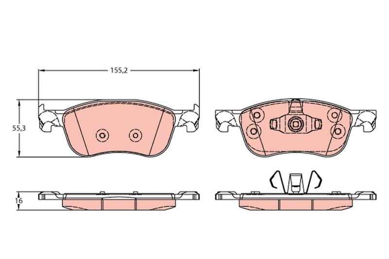 TRW Brake Pad Set, disc brake