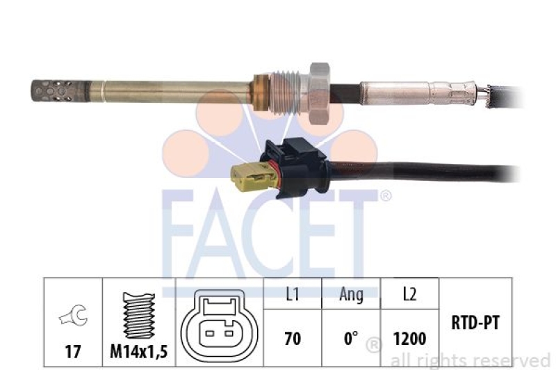 FACET Sensor, exhaust gas temperature Made in Italy - OE Equivalent