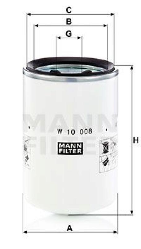 MANN-FILTER Filter, operating hydraulics