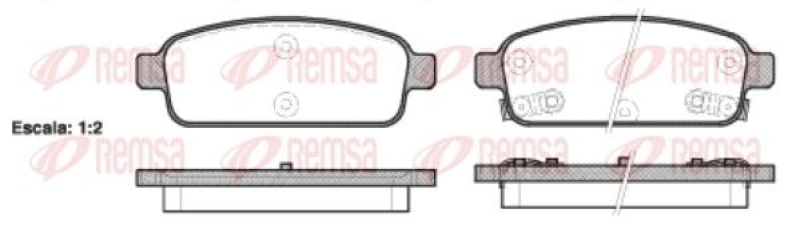 REMSA Brake Pad Set, disc brake