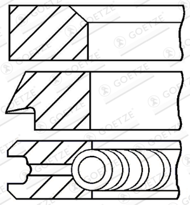 GOETZE ENGINE Kolbenringsatz