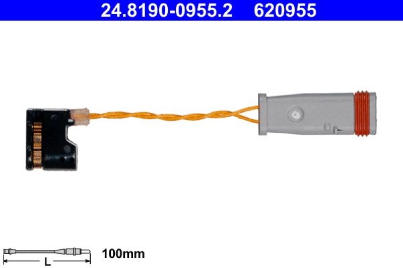 ATE Warning Contact, brake pad wear