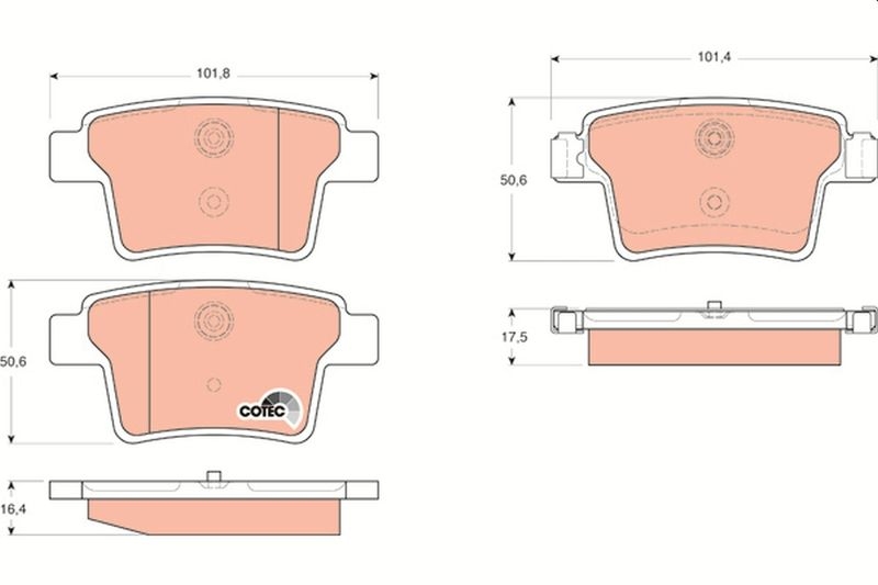 TRW Brake Pad Set, disc brake COTEC