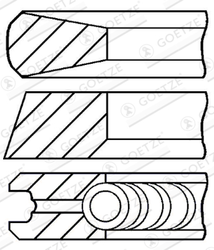 GOETZE ENGINE Kolbenringsatz