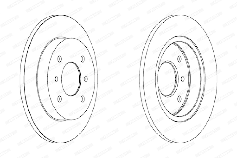 2x FERODO Bremsscheibe PREMIER Coat+ disc