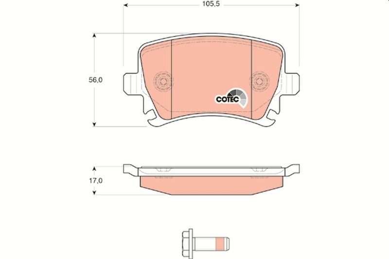 TRW Brake Pad Set, disc brake COTEC