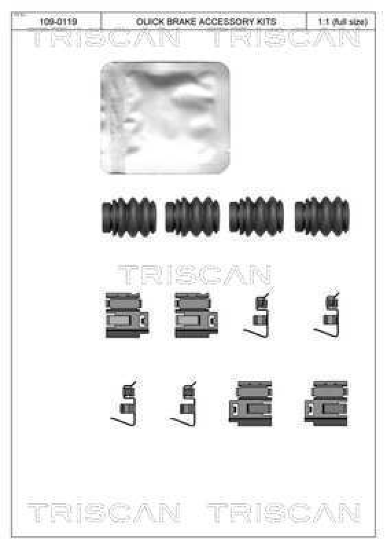 TRISCAN Accessory Kit, disc brake pad