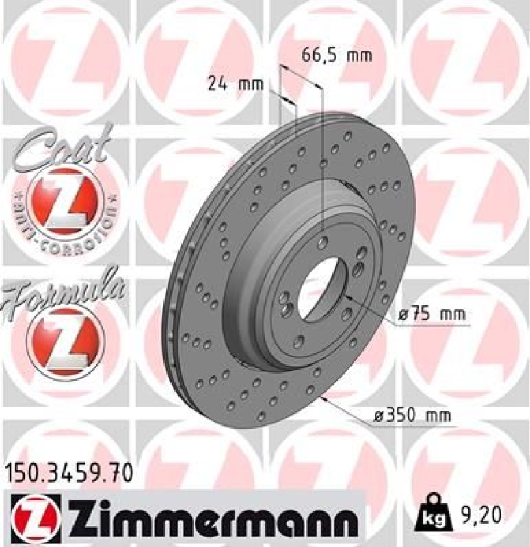 2x ZIMMERMANN Bremsscheiben Ø360mm + Beläge Hinten passend für BMW 3 Coupe (E92)