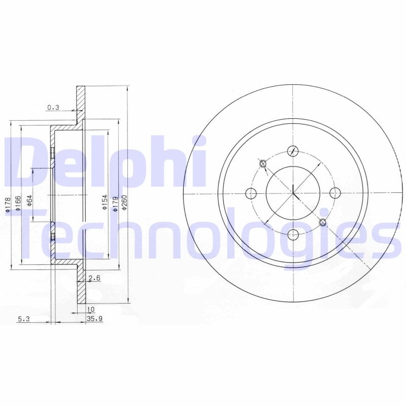 2x DELPHI Bremsscheibe