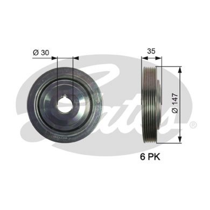 GATES Belt Pulley, crankshaft DriveAlign®