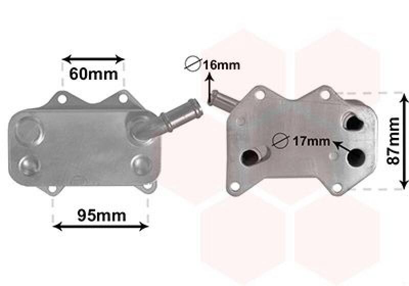 VAN WEZEL Oil Cooler, engine oil