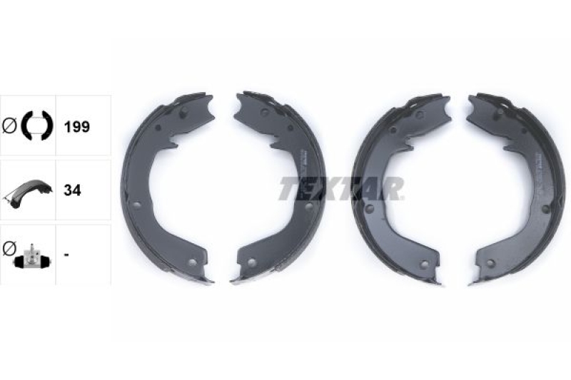 TEXTAR Brake Shoe Set, parking brake