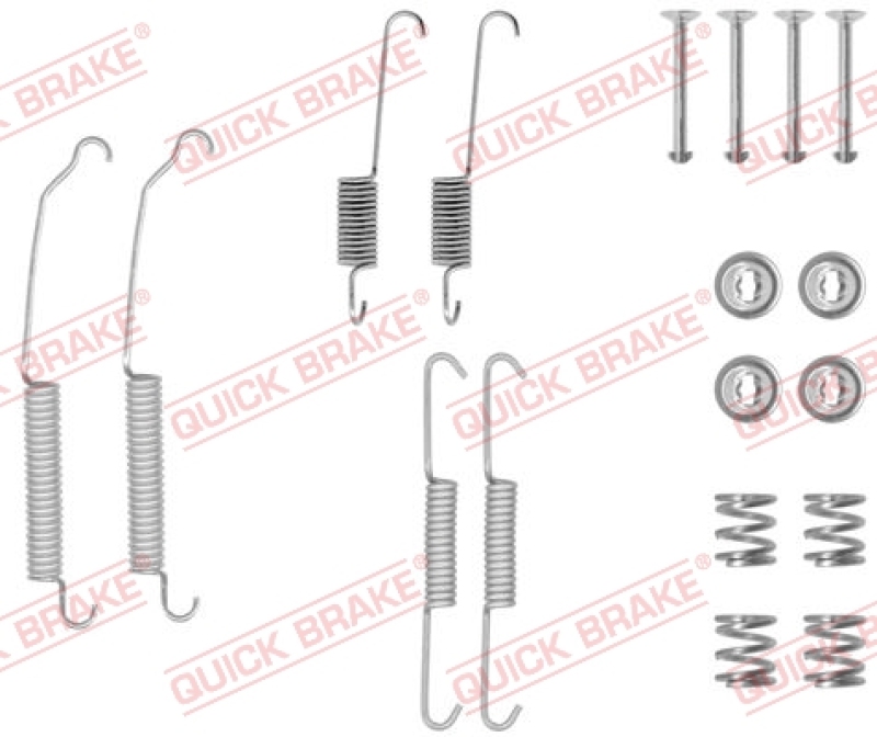 QUICK BRAKE Zubehörsatz Bremsbacken Trommelbremse Montagesatz