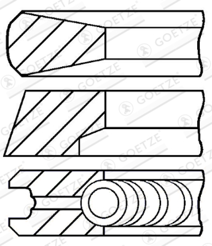 GOETZE ENGINE Kolbenringsatz