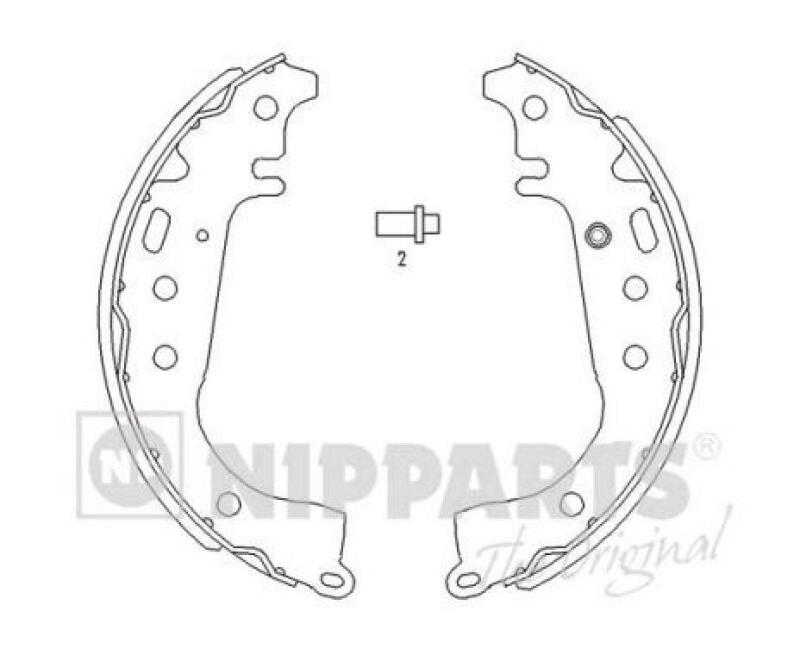 NIPPARTS Brake Shoe Set