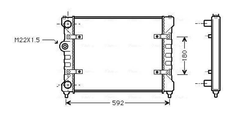 AVA QUALITY COOLING Radiator, engine cooling