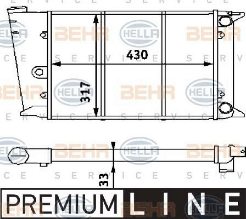 HELLA Radiator, engine cooling BEHR HELLA SERVICE *** PREMIUM LINE ***