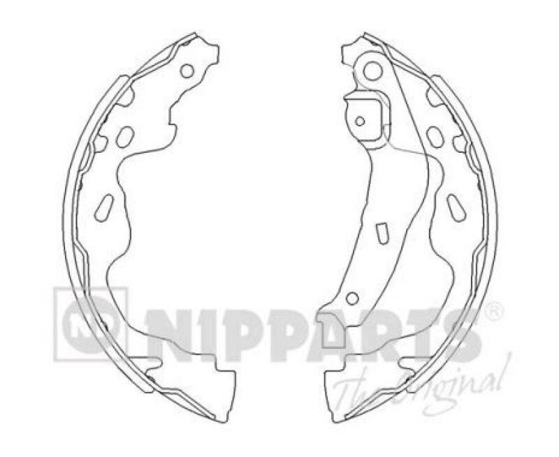 NIPPARTS Brake Shoe Set