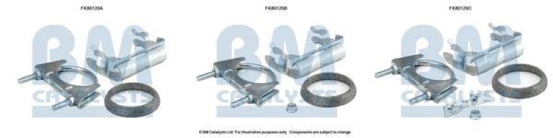 BM CATALYSTS Mounting Kit, catalytic converter