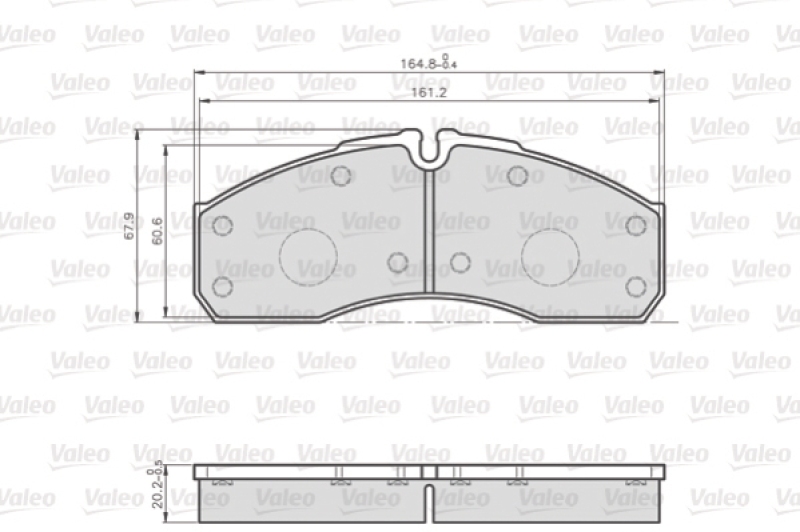 VALEO Bremsbelagsatz, Scheibenbremse OPTIPACK for LCV