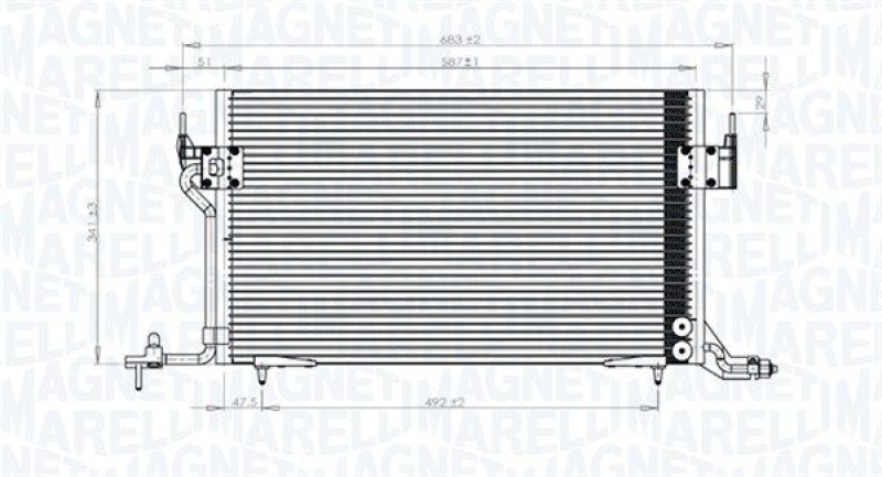 MAGNETI MARELLI Condenser, air conditioning