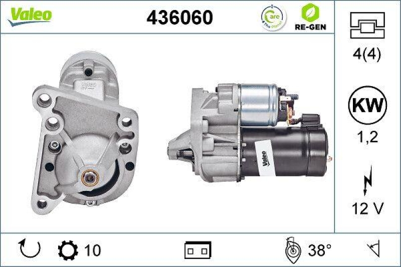 VALEO Starter VALEO RE-GEN REMANUFACTURED