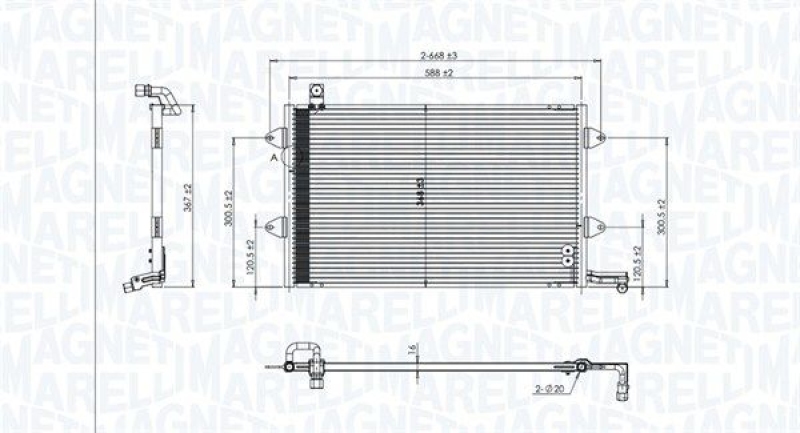 MAGNETI MARELLI Condenser, air conditioning