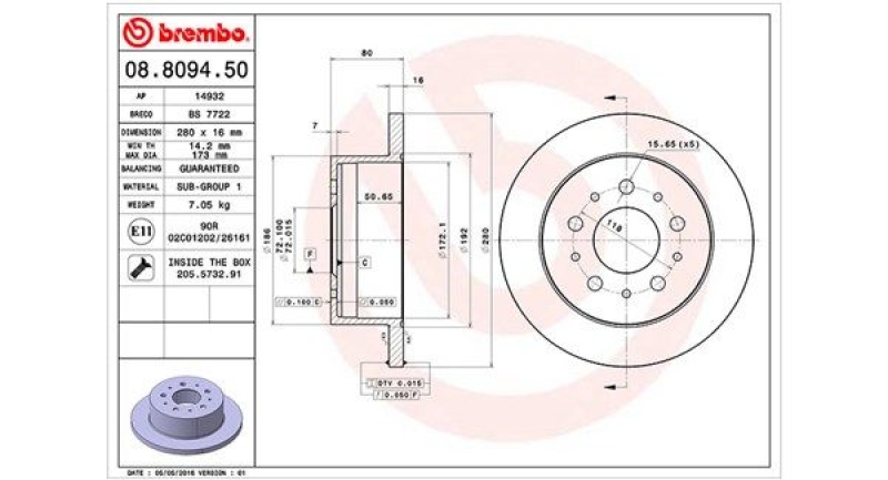 2x MAGNETI MARELLI Bremsscheibe