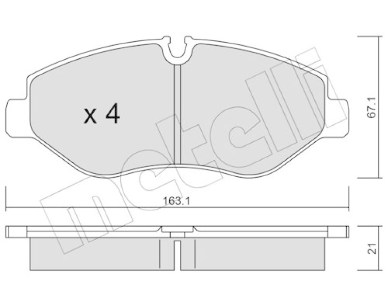 METELLI Brake Pad Set, disc brake