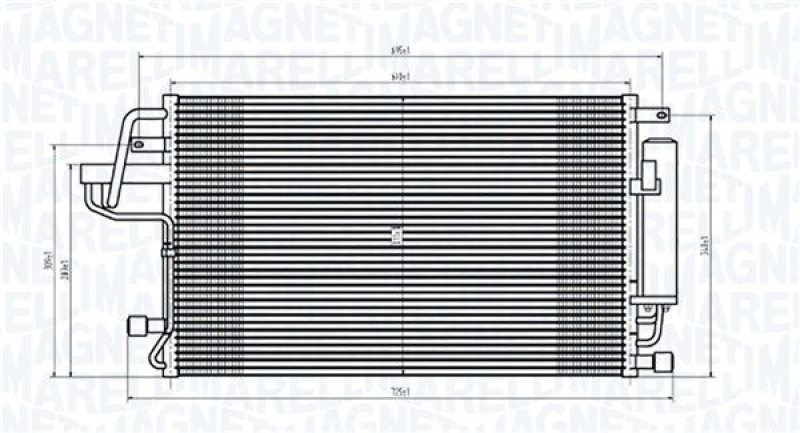 MAGNETI MARELLI Condenser, air conditioning