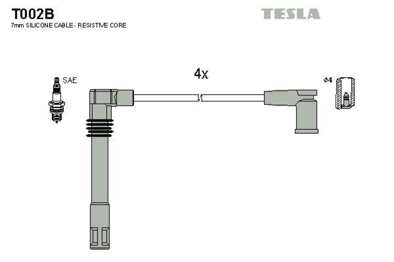 TESLA Zündleitungssatz