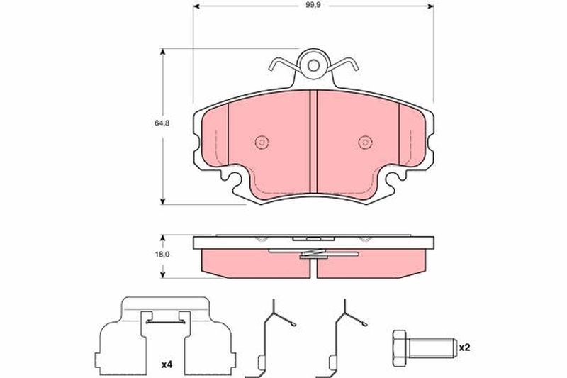 TRW Brake Pad Set, disc brake