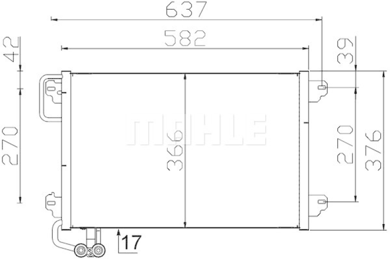 MAHLE Condenser, air conditioning BEHR