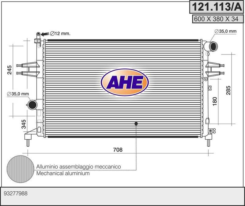 AHE Radiator, engine cooling