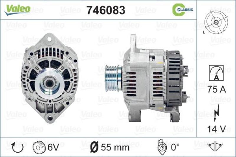 VALEO Alternator REMANUFACTURED CLASSIC