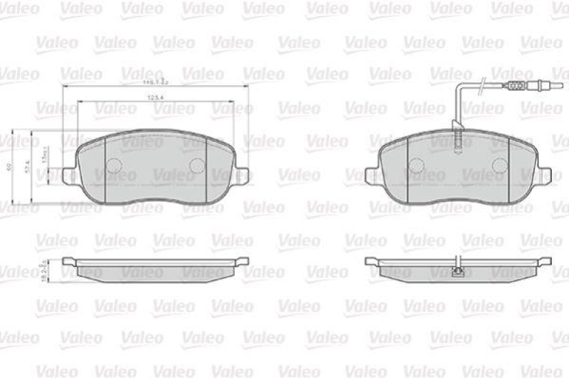 VALEO Bremsbelagsatz, Scheibenbremse OPTIPACK for LCV