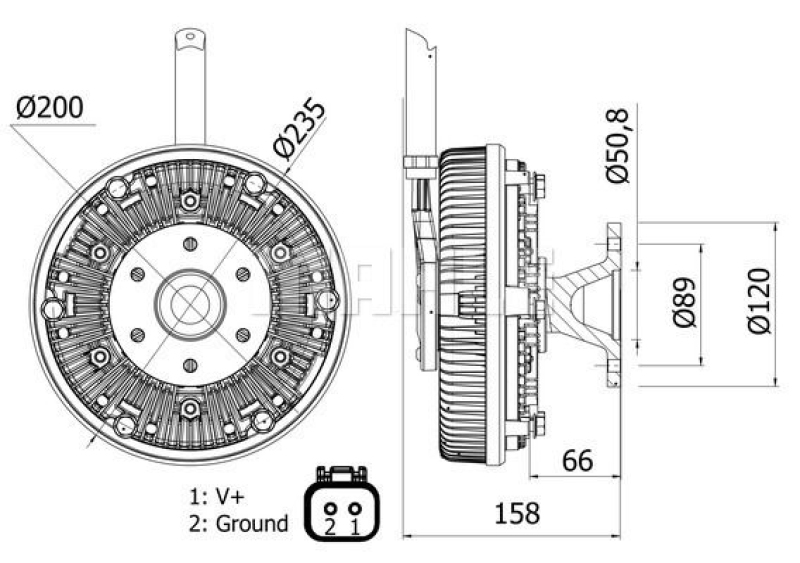 MAHLE Clutch, radiator fan BEHR