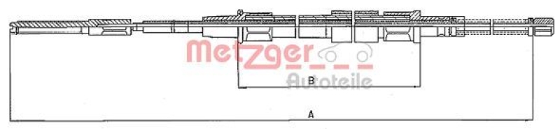 METZGER Cable Pull, parking brake