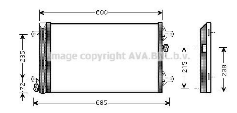 AVA QUALITY COOLING Kondensator, Klimaanlage