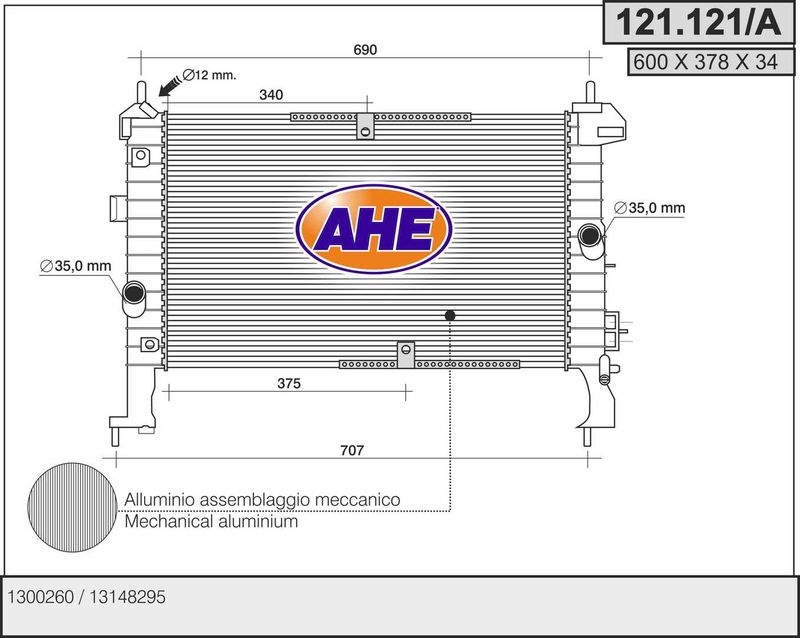 AHE Radiator, engine cooling