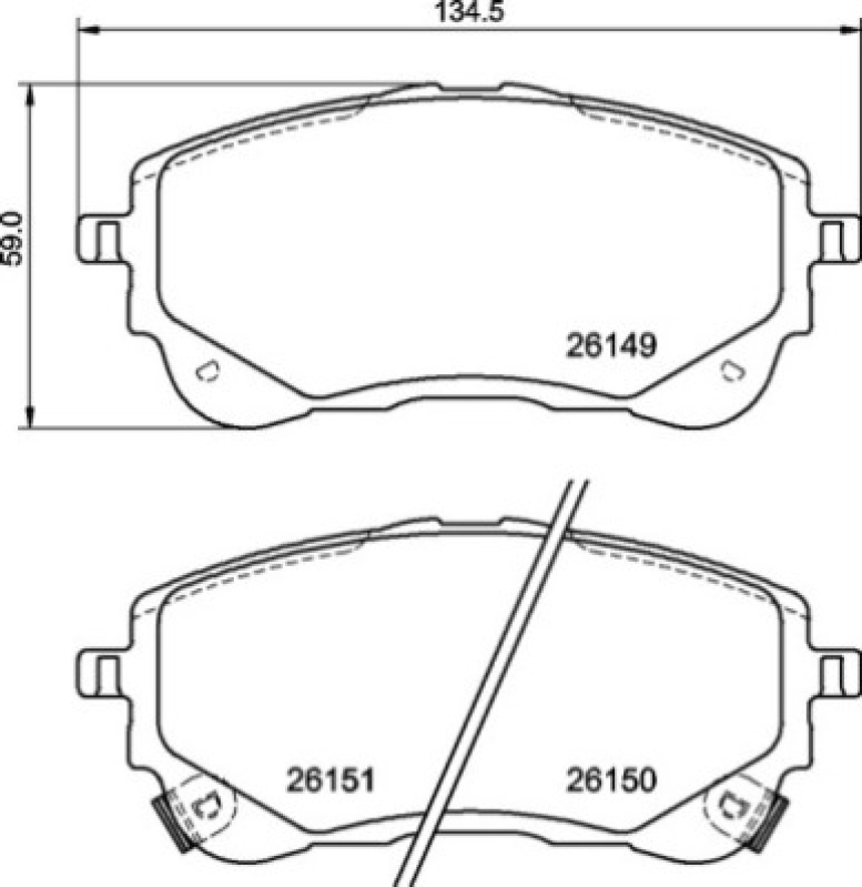 BREMBO Bremsbelagsatz, Scheibenbremse PRIME LINE