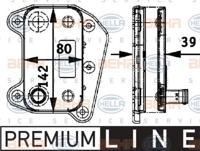 HELLA Ölkühler, Motoröl BEHR HELLA SERVICE *** PREMIUM LINE ***