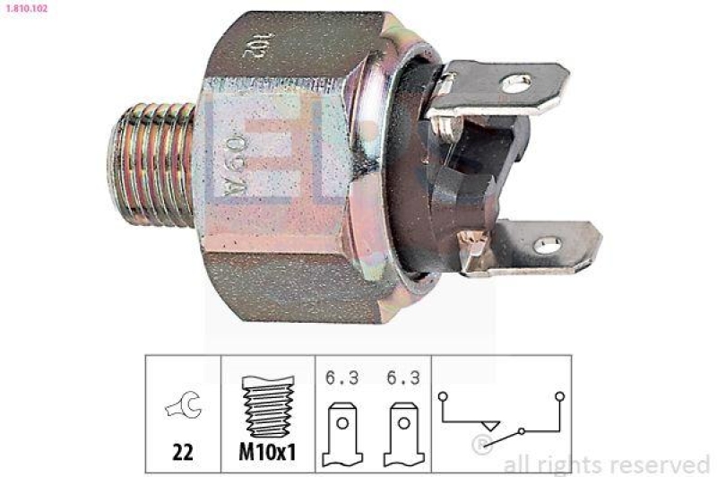 EPS Bremslichtschalter Made in Italy - OE Equivalent