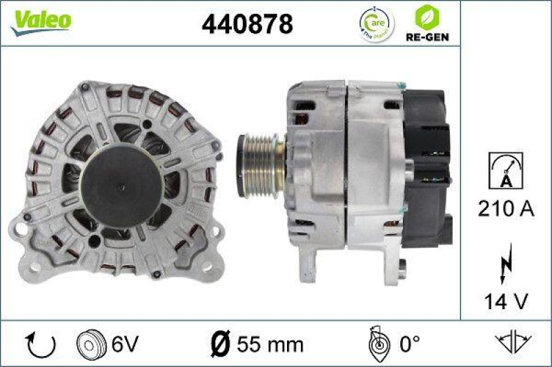 VALEO Alternator VALEO RE-GEN REMANUFACTURED