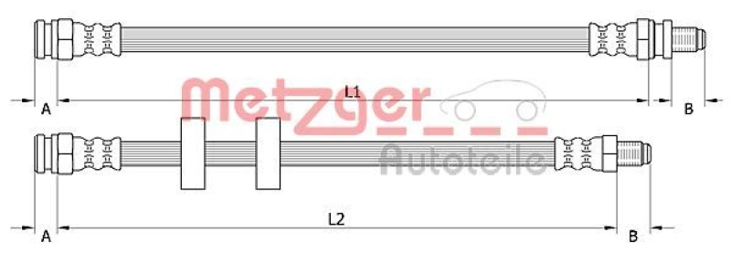 METZGER Brake Hose